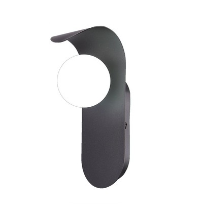 Designer G9 wandlamp - Zwart, staal en glas, max 5W LED, IP20 binnenshuis