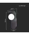 Designer G9 wandlamp - Zwart, staal en glas, max 5W LED, IP20 binnenshuis