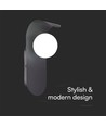 Designer G9 wandlamp - Zwart, staal en glas, max 5W LED, IP20 binnenshuis