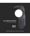 Designer G9 wandlamp - Zwart, staal en glas, max 5W LED, IP20 binnenshuis