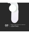 G9 wandlamp van gips - Wit, 95x120x250mm, zonder lichtbron, IP20 binnenshuis