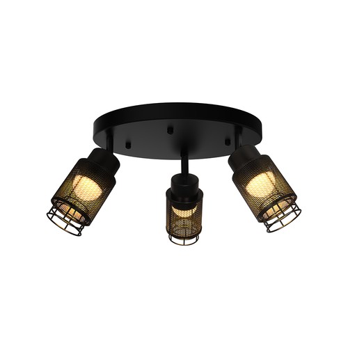 18W LED designer plafondlamp - Ø30cm, 3000K, mat zwart, IP20 binnenshuis