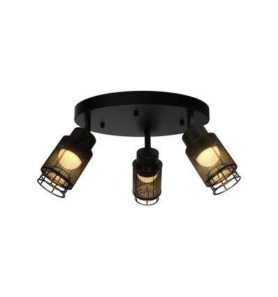 18W LED designer plafondlamp - Ø30cm, 3000K, mat zwart, IP20 binnenshuis