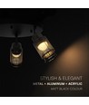 18W LED designer plafondlamp - Ø30cm, 3000K, mat zwart, IP20 binnenshuis