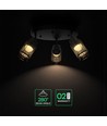 18W LED designer plafondlamp - Ø30cm, 3000K, mat zwart, IP20 binnenshuis