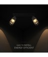 585x211mm VT-89012 plafondlamp 12W - LED, decoratief, 3000K, mat zwart