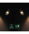 585x211mm VT-89012 plafondlamp 12W - LED, decoratief, 3000K, mat zwart