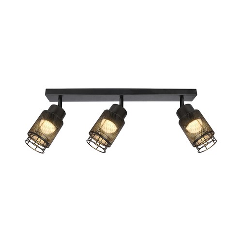 18W LED designer plafondlamp met 3 spots - 2160lm, 3000K, mat zwart, verstelbaar, incl. lichtbron
