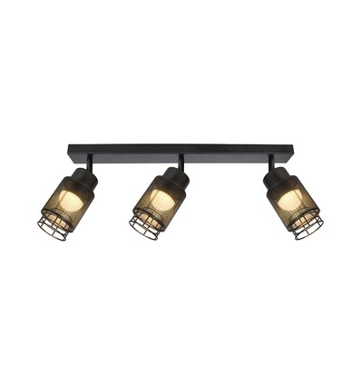 18W LED designer plafondlamp met 3 spots - 2160lm, 3000K, mat zwart, verstelbaar, incl. lichtbron