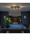 18W LED designer plafondlamp met 3 spots - 2160lm, 3000K, mat zwart, verstelbaar, incl. lichtbron