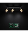 18W LED designer plafondlamp met 3 spots - 2160lm, 3000K, mat zwart, verstelbaar, incl. lichtbron