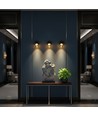 6W designer wandlamp - Mat zwart, 3000K, 720lm, IP20 binnenshuis, incl. lichtbron