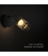 6W designer wandlamp - Mat zwart, 3000K, 720lm, IP20 binnenshuis, incl. lichtbron