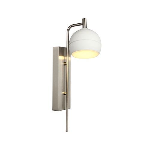 190x120x430 mm VT-89021 wandlamp 10W - LED, decoratief, 3000K, geborsteld nikkel + wit