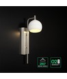190x120x430 mm VT-89021 wandlamp 10W - LED, decoratief, 3000K, geborsteld nikkel + wit