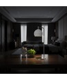 10W decoratieve LED tafellamp - Ø16 x 44 cm, 1200lm, geborsteld nikkel en wit, 3000K