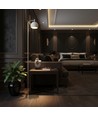10W designer vloerlamp - 1200lm, 120lm/W, 3000K, geborsteld nikkel, hoogte 141cm
