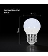 E27 3,7W LED kogellamp - G45, 180°, vervangt 25W