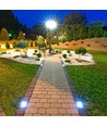 141cm tuinlamp met 2 koppen - Zwart, aluminium, IP44 buiten, 2x E27 fitting, zonder lichtbron