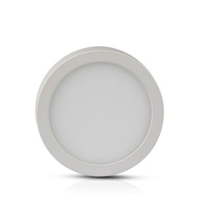 6W Ø9cm LED plafondlamp - 4000K, 420lm, witte rand, rond, incl. lichtbron