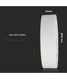 6W Ø9cm LED plafondlamp - 4000K, 420lm, witte rand, rond, incl. lichtbron