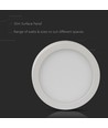 6W Ø9cm LED plafondlamp - 4000K, 420lm, witte rand, rond, incl. lichtbron