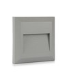 2W LED inbouwwandlamp - IP65, 12,4 x 12,4 cm, zwart, vierkant, 4000K, step light