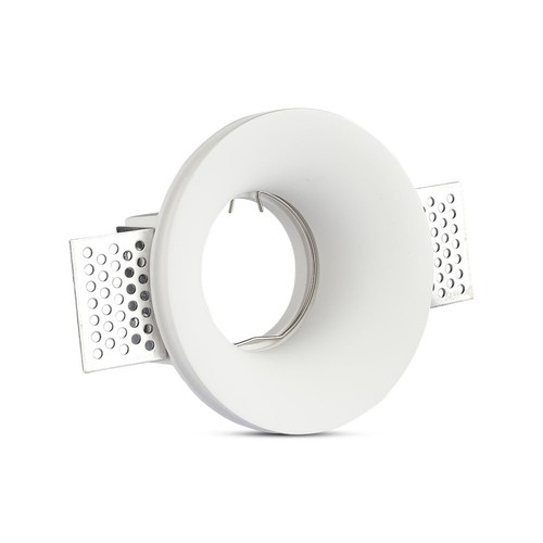 GU10 inbouwspot voor gipsplafond (stucwerk) - Wit, rond, gat: Ø103 mm, afmetingen: Ø100 mm, excl. lichtbron en fitting