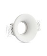 GU10 inbouwspot voor gipsplafond (stucwerk) - Wit, rond, gat: Ø103 mm, afmetingen: Ø100 mm, excl. lichtbron en fitting