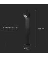 GU10 tuinlamp met verstelbare kop - Zwart, 117cm, IP44, aluminium, zonder lichtbron