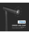3W LED bed/hotel wandlamp met USB en schakelaar - Zwart, 3000K, COB CREE chip, 12x12 cm