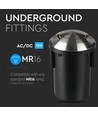 MR16 grondspot 12V met 2 vensters - IP67, roestvrij staal, voor MR16/GU5.3 lamp, overrijdbaar