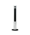 55W LED torenventilator, 116cm - Incl. afstandsbediening, temperatuurdisplay, 3 snelheden, wit/zwart