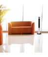 55W LED torenventilator, 116cm - Incl. afstandsbediening, temperatuurdisplay, 3 snelheden, wit/zwart