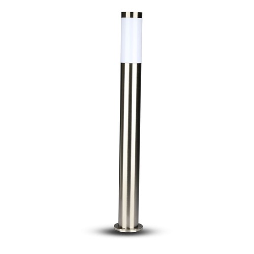 110cm LED tuinlamp met sensor - E27 fitting, IP44, roestvrij staal, PIR sensor, antraciet grijs
