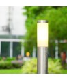 110cm LED tuinlamp met sensor - E27 fitting, IP44, roestvrij staal, PIR sensor, antraciet grijs