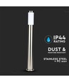 110cm LED tuinlamp met sensor - E27 fitting, IP44, roestvrij staal, PIR sensor, antraciet grijs