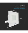 50W LED breedstraler met sensor, Samsung LED chip - IP65, wit, 4000lm, 100 graden stralingshoek