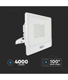 50W LED breedstraler met sensor, Samsung LED chip - IP65, wit, 4000lm, 100 graden stralingshoek