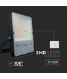 200W Samsung LED breedstraler - 137lm/W, IP65, zwarte behuizing, ultra-thin, buiten