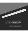 120cm 40W LED lineair pendelarmatuur - Samsung LED chip, wit, 4000K, flicker free, incl. ophangkabels