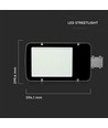 Vt-50st LED straatverlichting 50W - Samsung-chip, 6500K, grijs behuizing