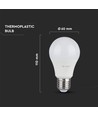 3 stuks E27 10,5W LED lamp - A60, 100lm/W, 3-pack, mat glas