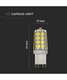 G9 3W LED lamp - Samsung LED chip, 300°, 330lm, 5 jaar garantie
