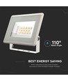 10W LED breedstraler - IP65, wit, 3000K, 110 graden, buiten