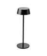 2W oplaadbare LED tafellamp, IP54 - 200lm, dimbaar, touch, 8-10 uur batterij, zwarte afwerking