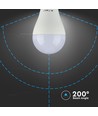A65 VT-2015 LED 15W E27 - plastic lamp, 6500K, 200°, 3 stuks per verpakking