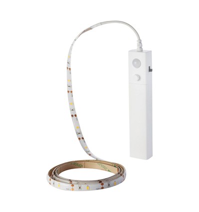 1m 2,4W LED strip met batterijbox en sensor - 6V, IP65, 4000K, PIR sensor, incl. 3M tape