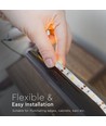 1m 2,4W LED strip met batterijbox en sensor - 6V, IP65, 4000K, PIR sensor, incl. 3M tape