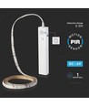 1m 2,4W LED strip met batterijbox en sensor - 6V, IP65, 4000K, PIR sensor, incl. 3M tape